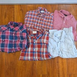 Lucky Brand Men's Casual Button Down Shirts - Red, Blue, Gray